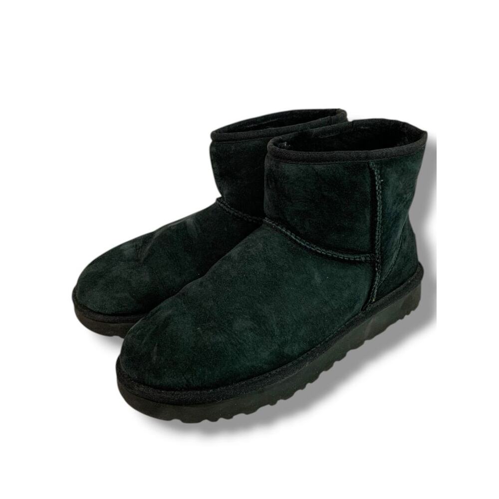 Size 10 Ugg Womens Black Mini II Classic Sheepskin Boot Black 1016222